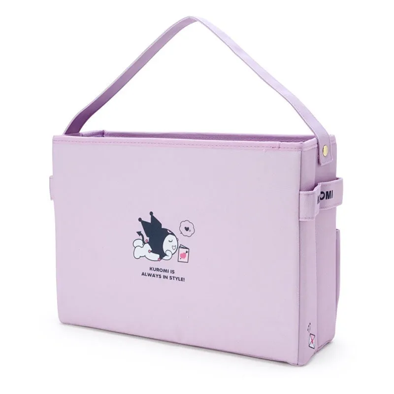 Sanrio Japan Desk Big Storage Tidy Bag - Purple Kuromi