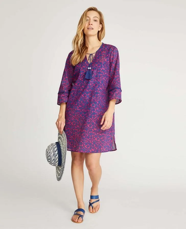 Shadow Floral Voile Cover Up Dress