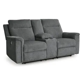 Signature Design by Ashley Barnsana Power Reclining Fabric Loveseat with Console 3320296C