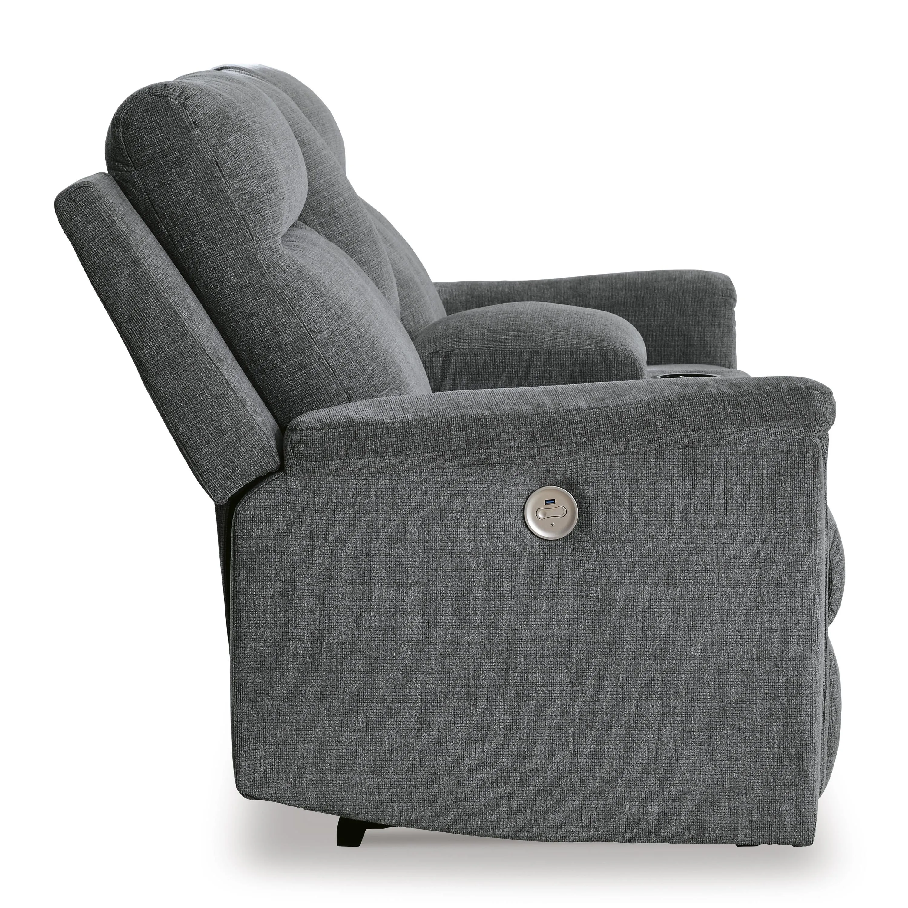 Signature Design by Ashley Barnsana Power Reclining Fabric Loveseat with Console 3320296C