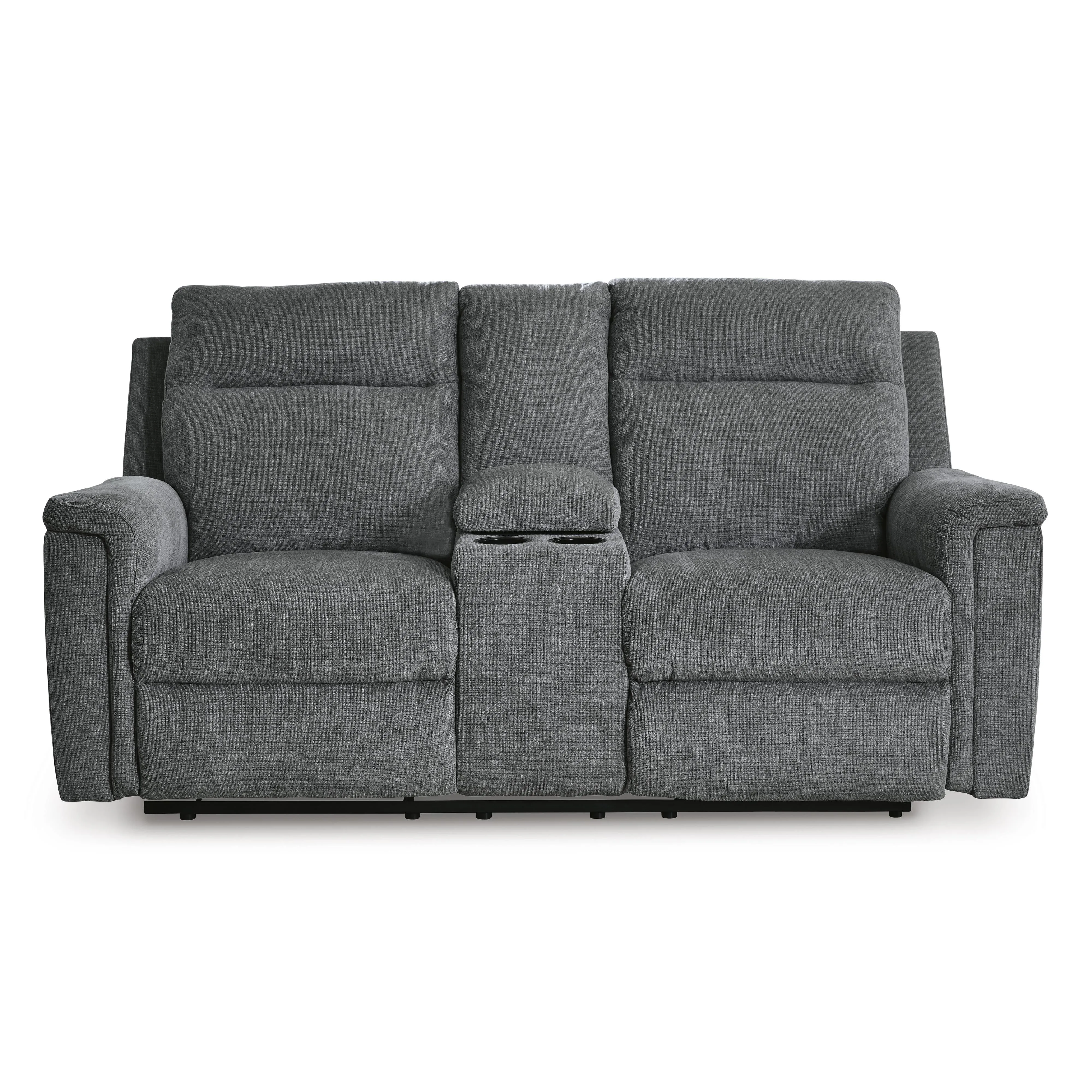 Signature Design by Ashley Barnsana Power Reclining Fabric Loveseat with Console 3320296C