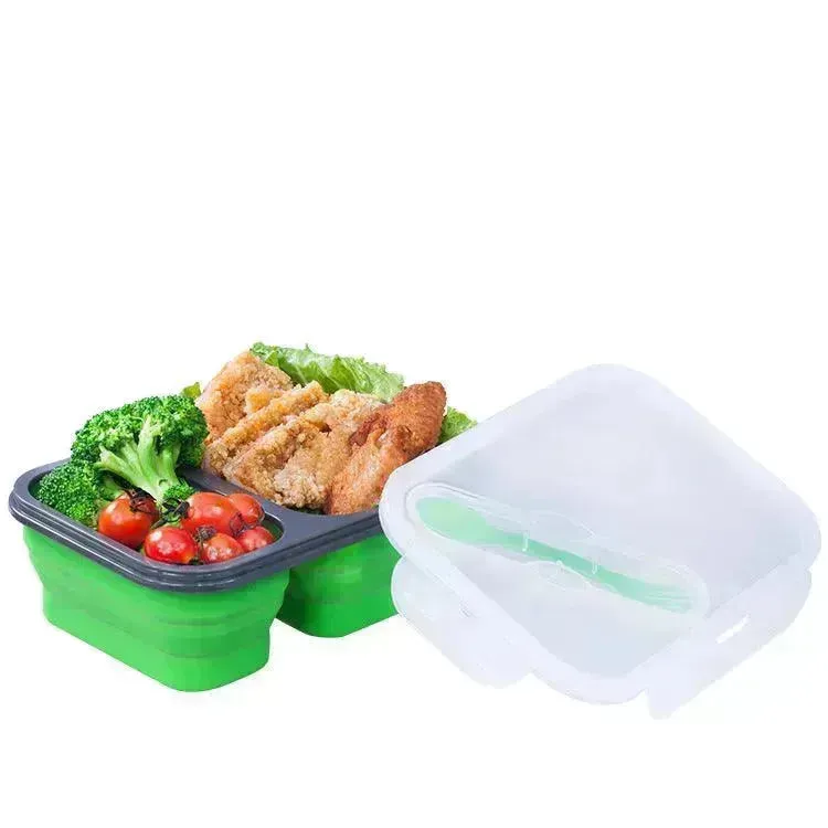 Silicone folding lunch box