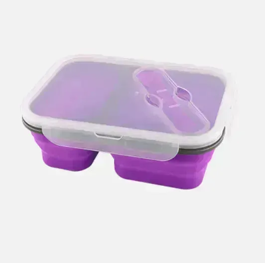 Silicone folding lunch box