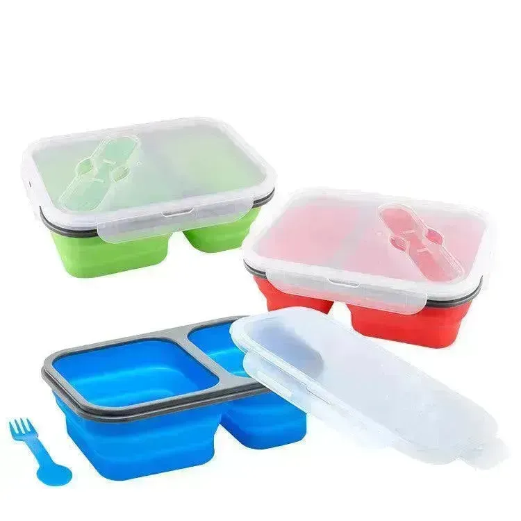 Silicone folding lunch box