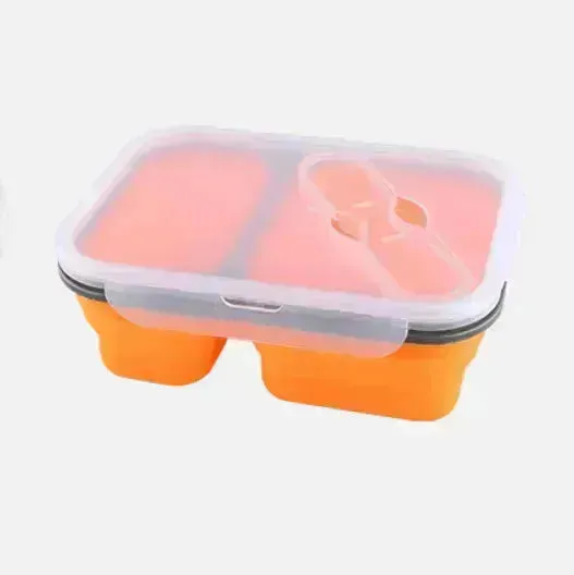 Silicone folding lunch box