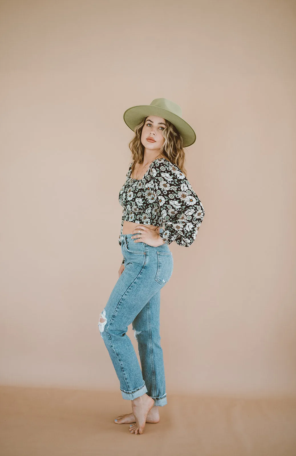 Smocked Cropped Top | Dandy Floral