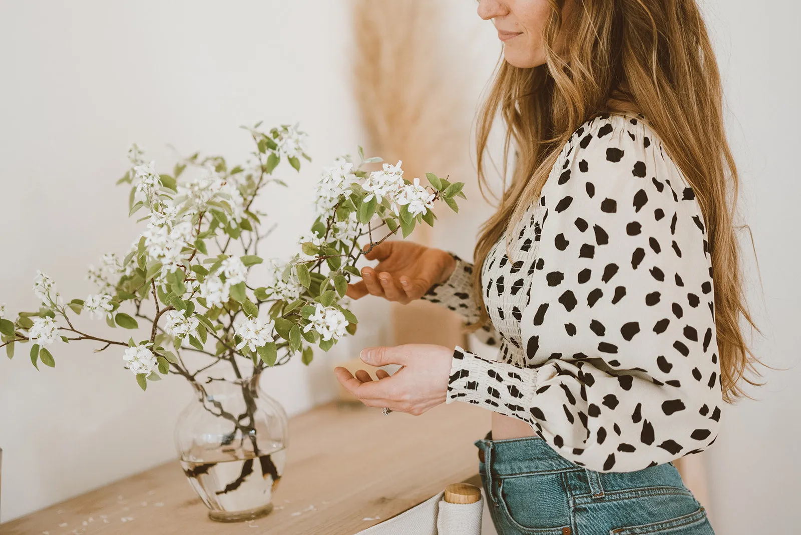 Smocked Cropped Top | Spots Dots