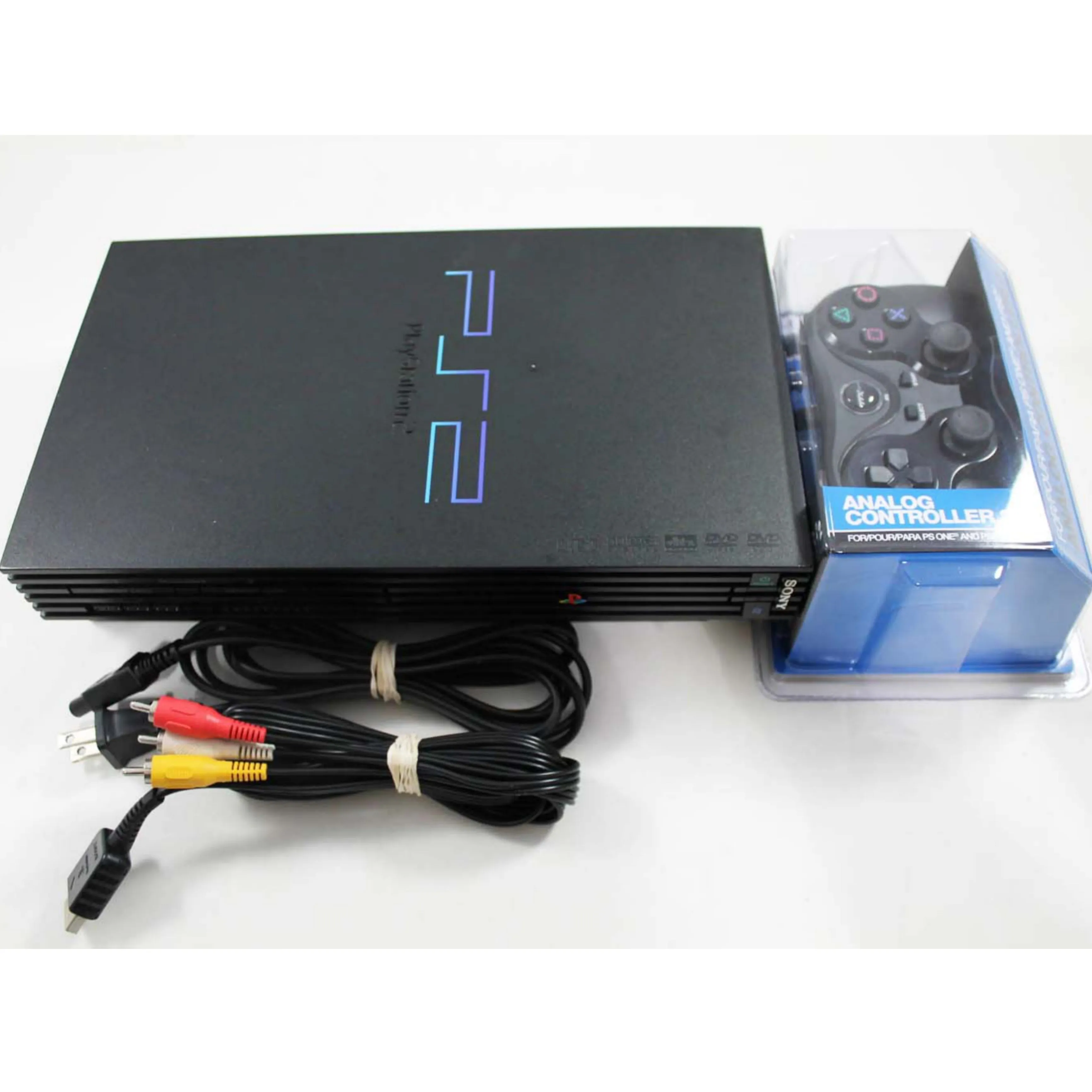 Sony Playstation 2 (PS2) Game Console Complete Set with 1 DUALSHOCK Wired Controller & 10 Games - Foreign Used