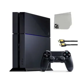 Sony PlayStation 4 500GB Gaming Console Black with BOLT AXTION Bundle Refurbished