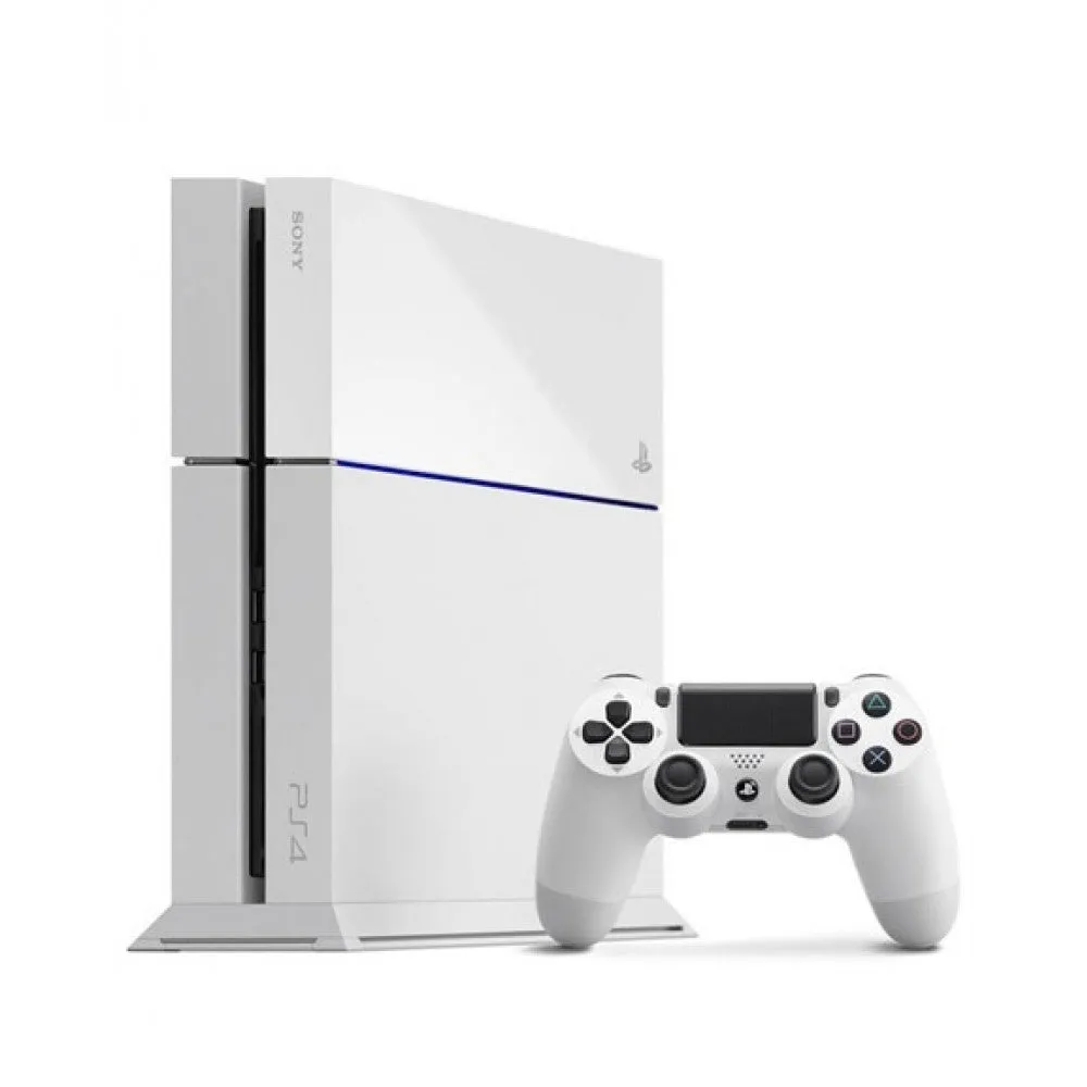 Sony PlayStation 4 500GB Gaming Console White With BOLT AXTION Bundle Like New