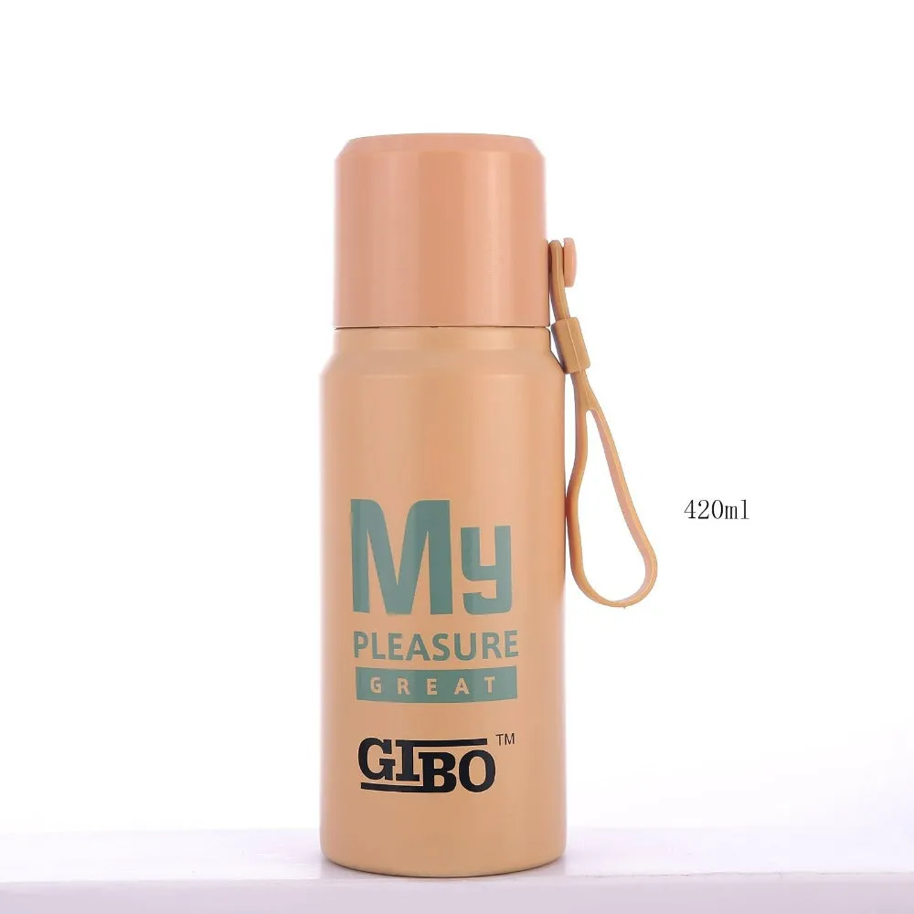 Steel thermos bottle.(420mL)