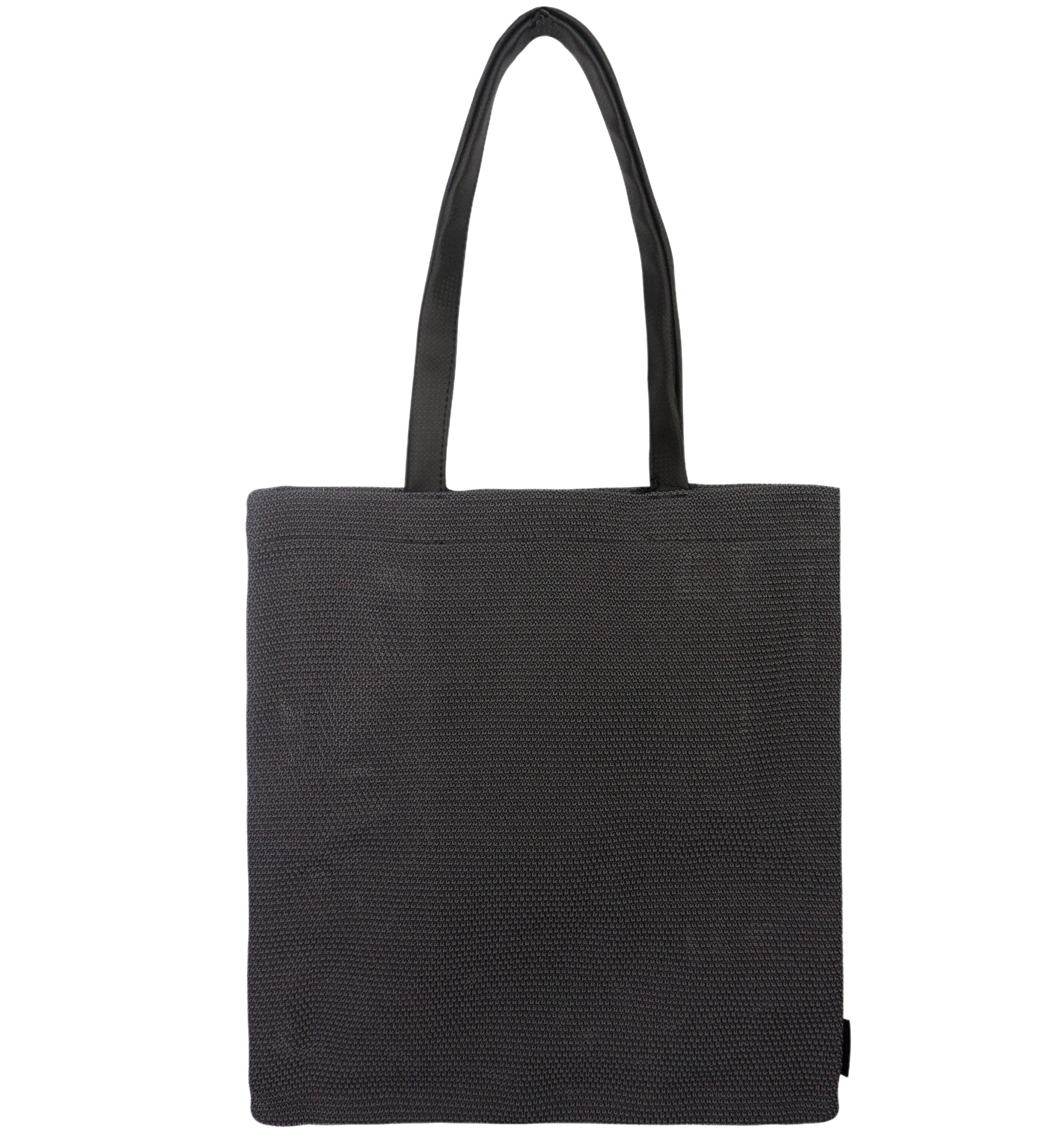 Stiff tote bag med lomme