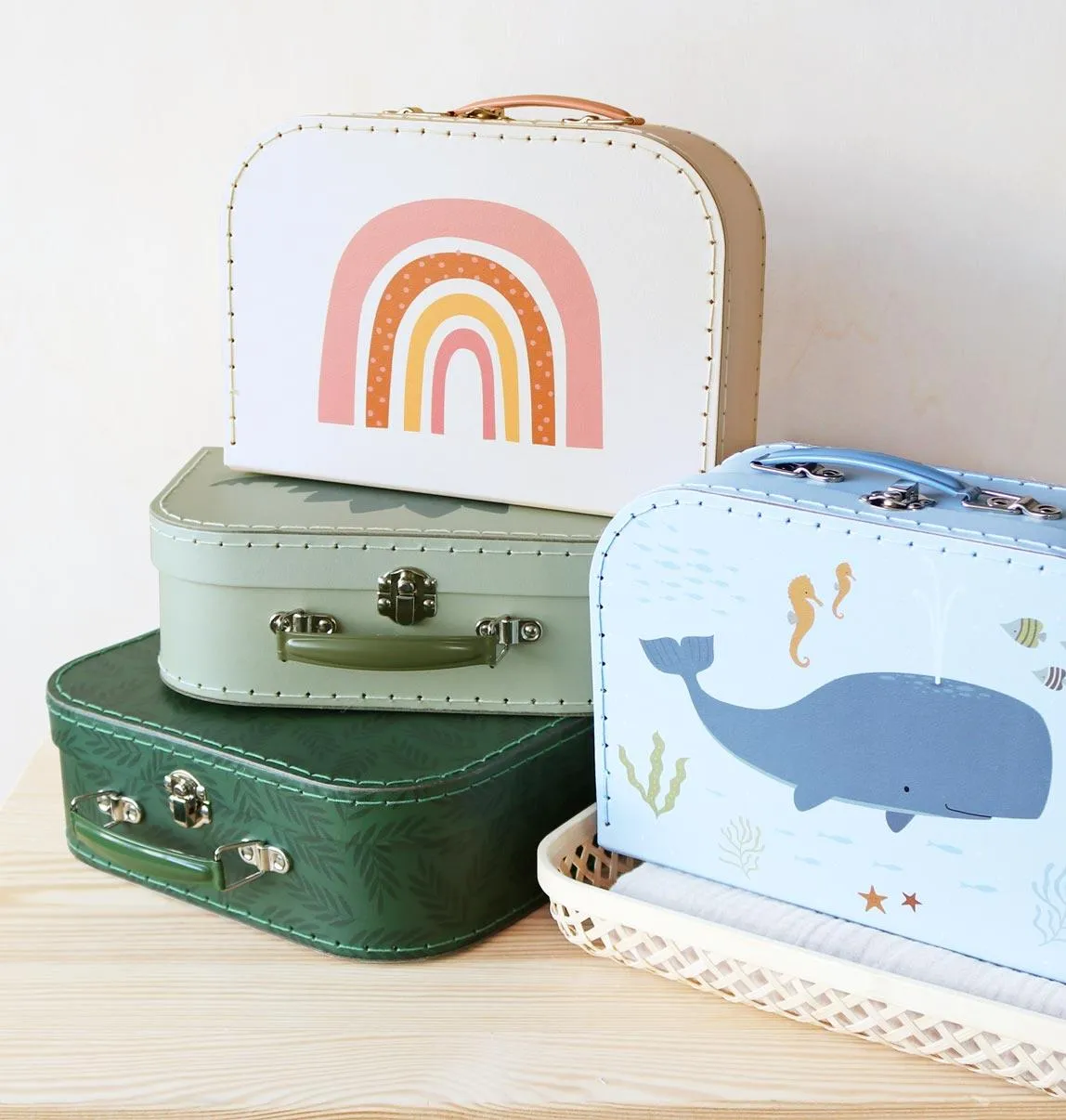 Suitcase set of 2: Rainbows