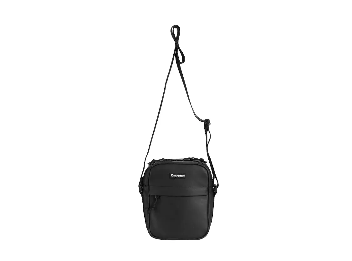 Supreme Leather Shoulder Bag Black (FW23)