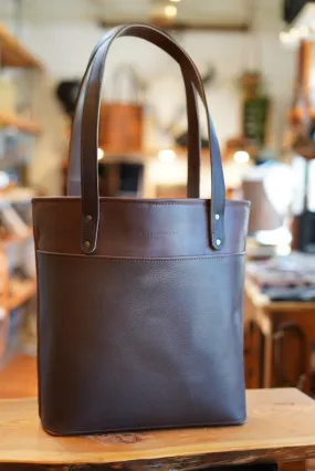 Tote Bag (Two Tone: Dark Amber Harness   Rock River Cappuccino)