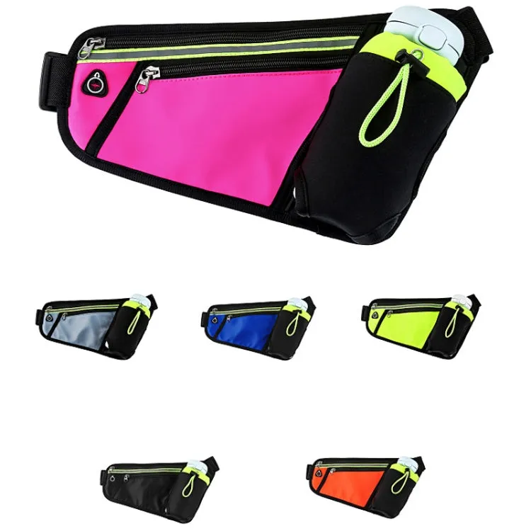 Triangle Sports Running Waist Bag Mobile Phone Water Bottle Bag, Size: 10 inch(Fluorescent Green)