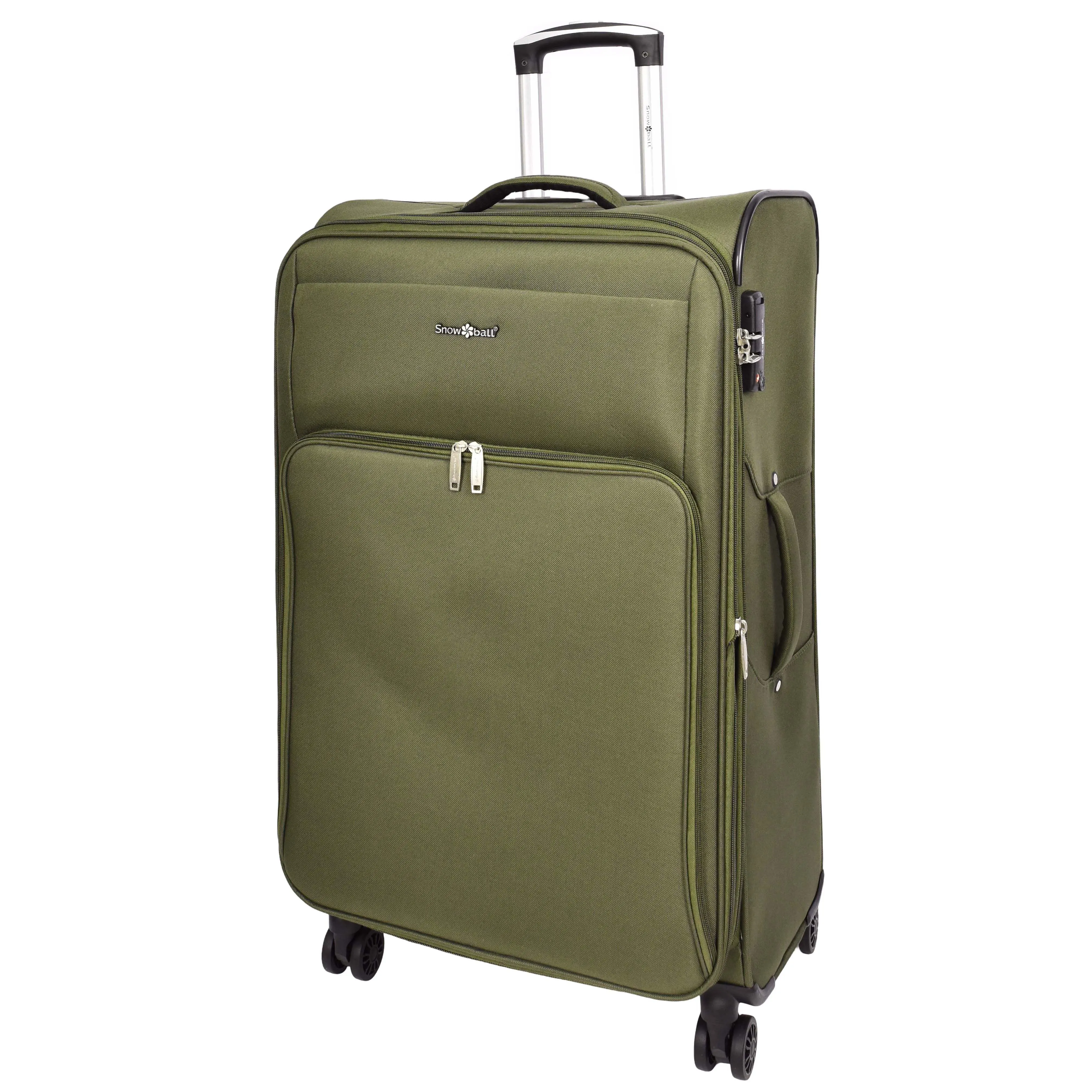 Ultra Lightweight Suitcases Expandable Soft 8 Wheel Luggage Travel Bags Cuba Khaki