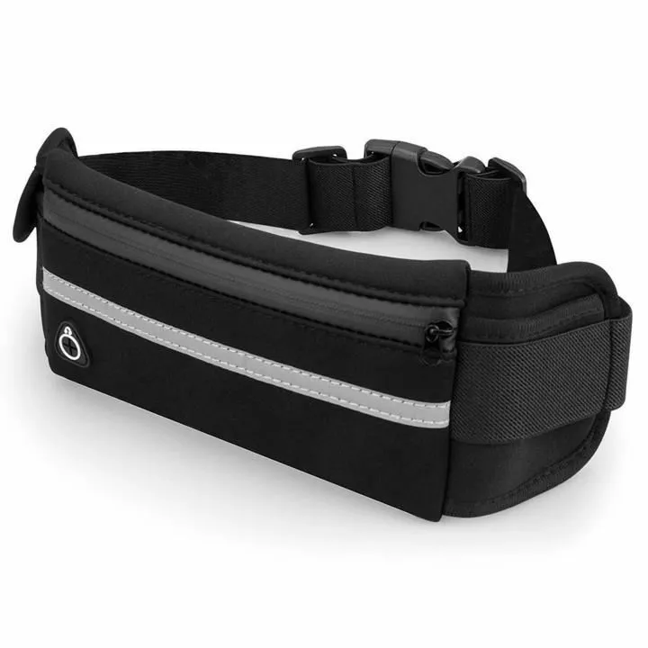 Unisex Sports Running Bumbag Adjustable Waist Bag for Gym Belt, Card Holder, Phone, Keys, Mobile, Money Belt Waterproof Bag, Travel and Holiday Essentials for Women and Men