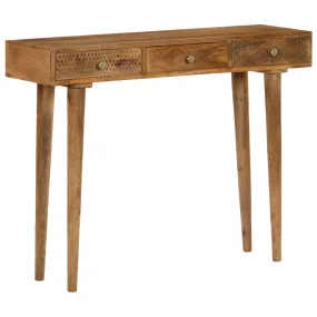 vidaXL Console Table Solid Mango Wood 102x30x79 cm