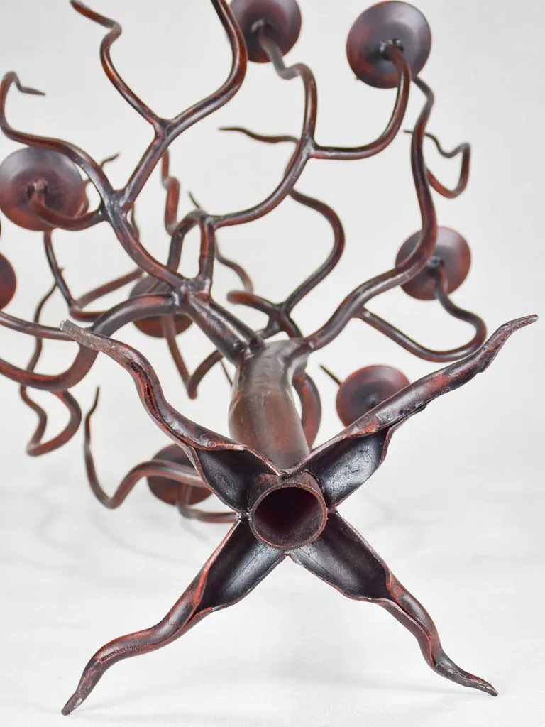 Vintage wrought-iron tree candelabra 23¾"