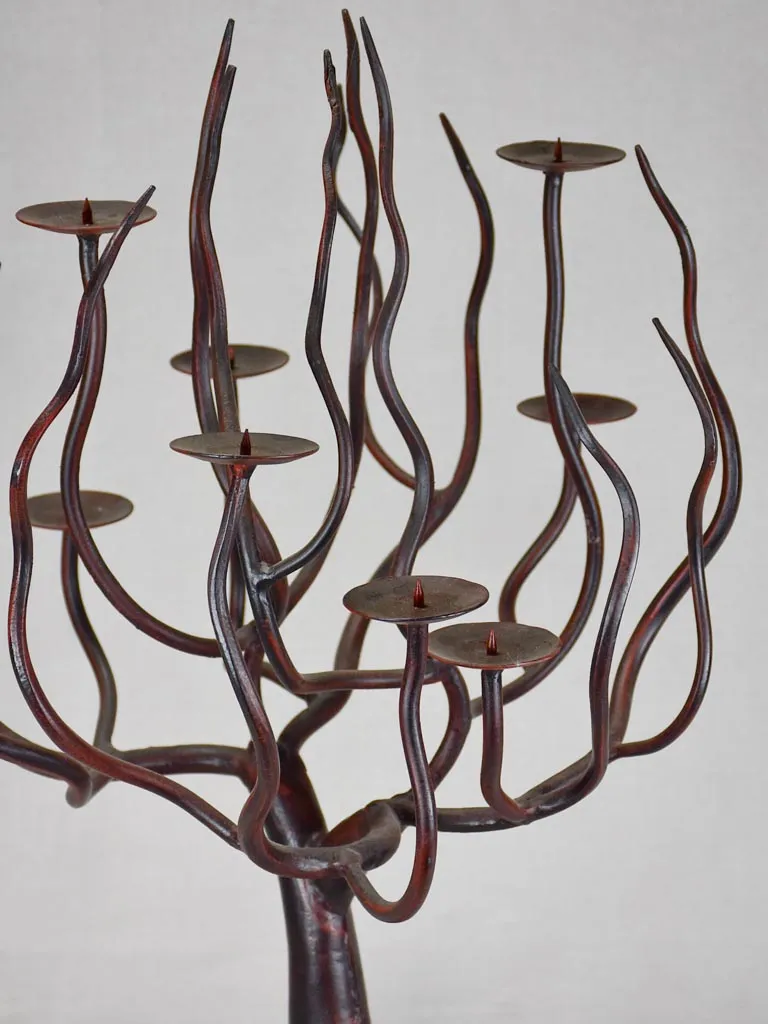 Vintage wrought-iron tree candelabra 23¾"