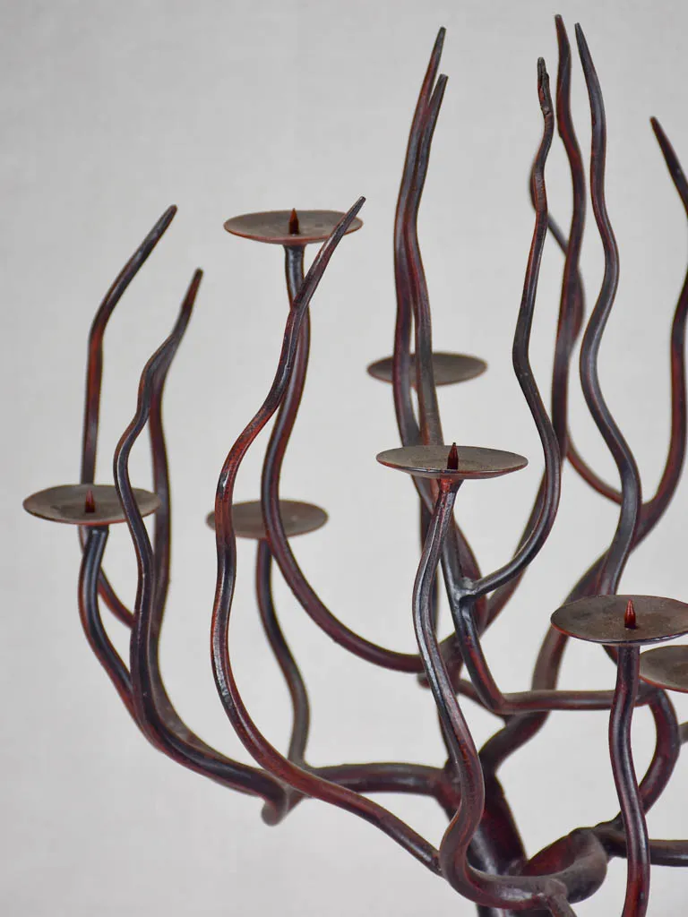 Vintage wrought-iron tree candelabra 23¾"