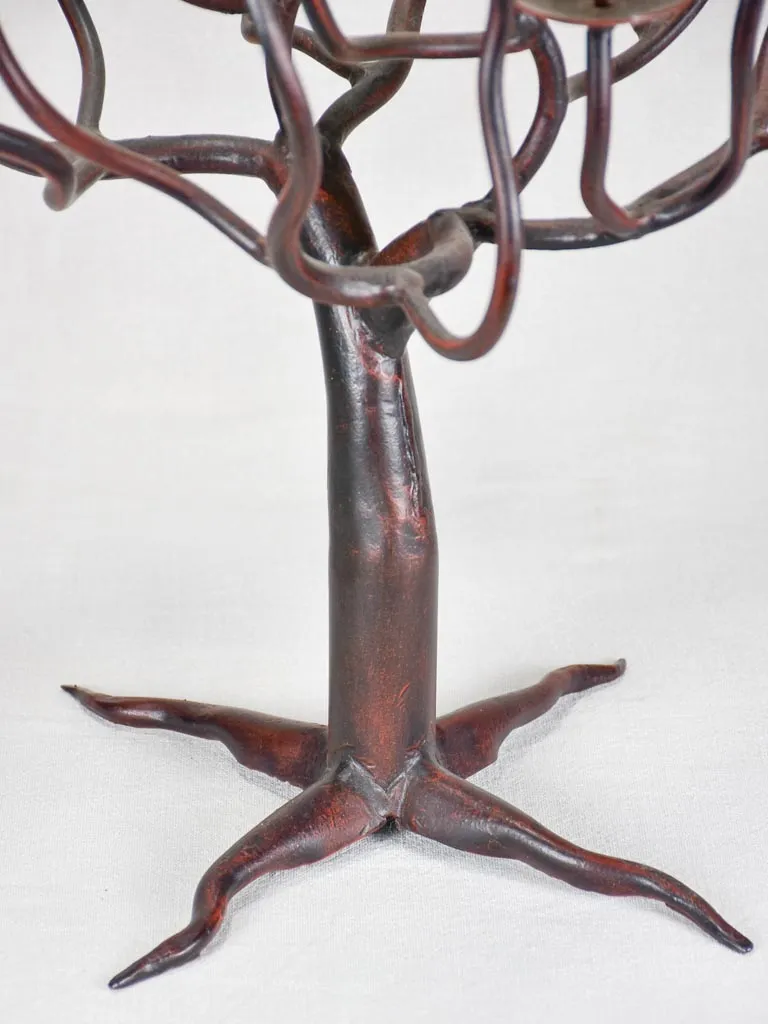 Vintage wrought-iron tree candelabra 23¾"