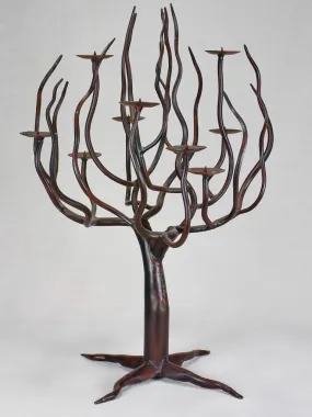 Vintage wrought-iron tree candelabra 23¾"