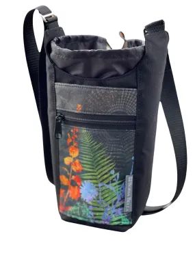 Water Bottle Crossbody Bag - Day Drinker - Night FernTastic Fabric Pocket