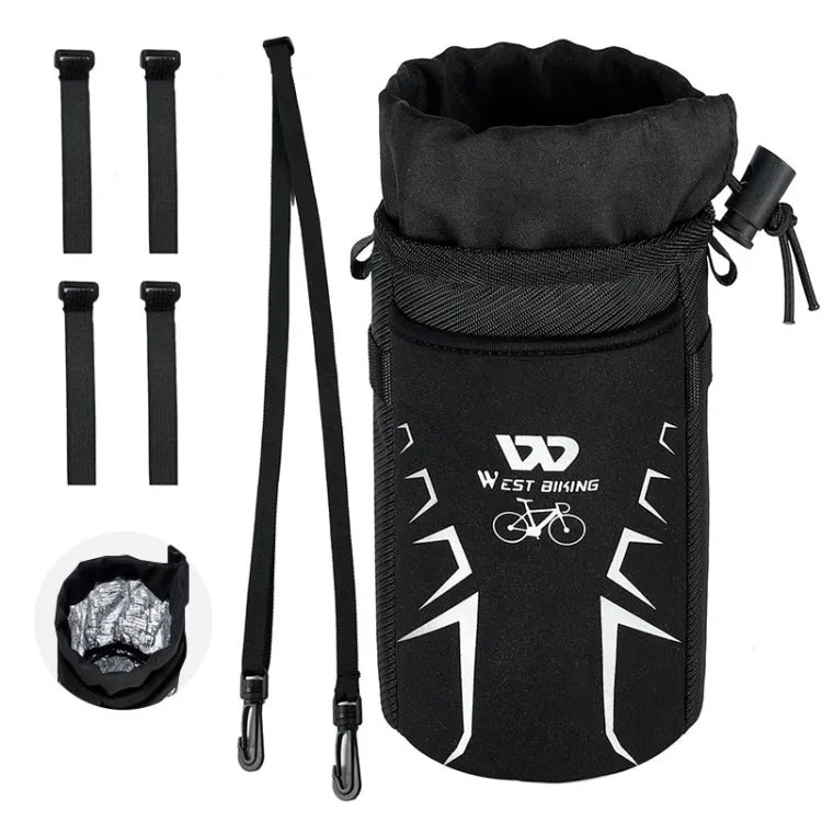 WEST BIKING Bicycle Insulated Water Bottle Bag(Black)