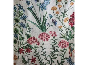 WILD FLOWERS - Heavy & Beautiful , Tapestry Style, Furnishing / Upholstery Fabric Depicting Wild Flowers and Fauna for Sofa, Cushions, Curtains etc