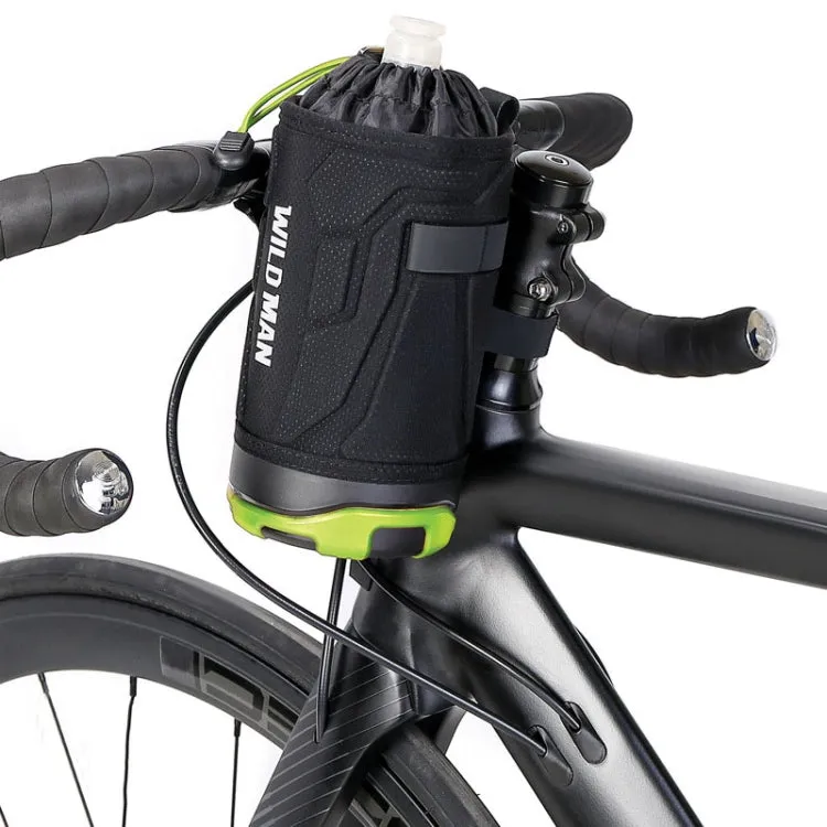 WILD MAN R1 1L Mountain Bike Water Bottle Bag Scooter Handlebar Tool Kit, Color: Black Green