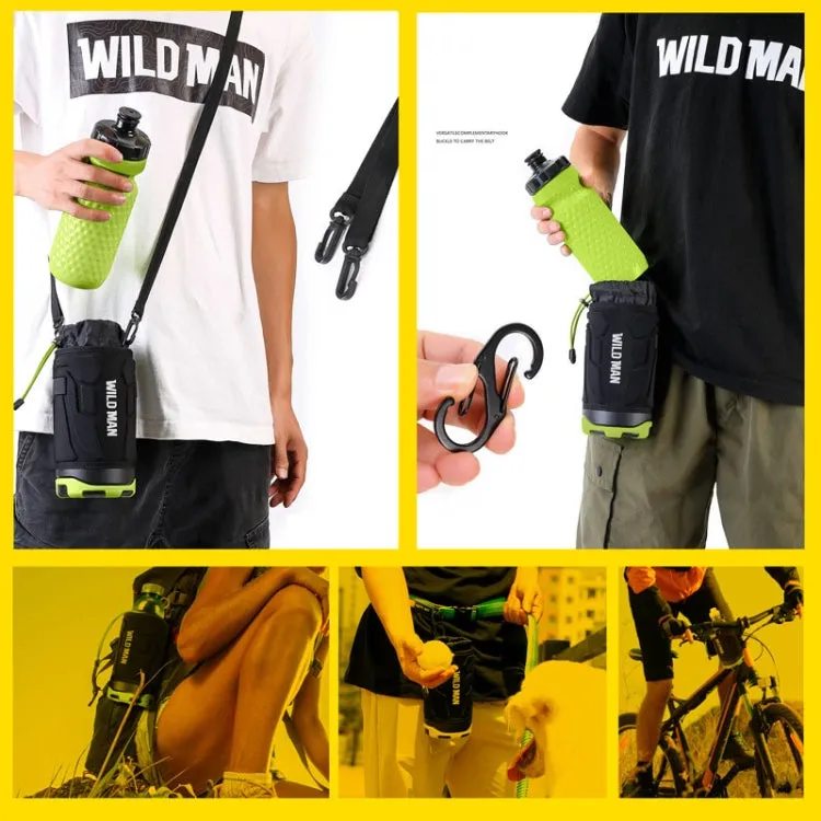 WILD MAN R1 1L Mountain Bike Water Bottle Bag Scooter Handlebar Tool Kit, Color: Black Green