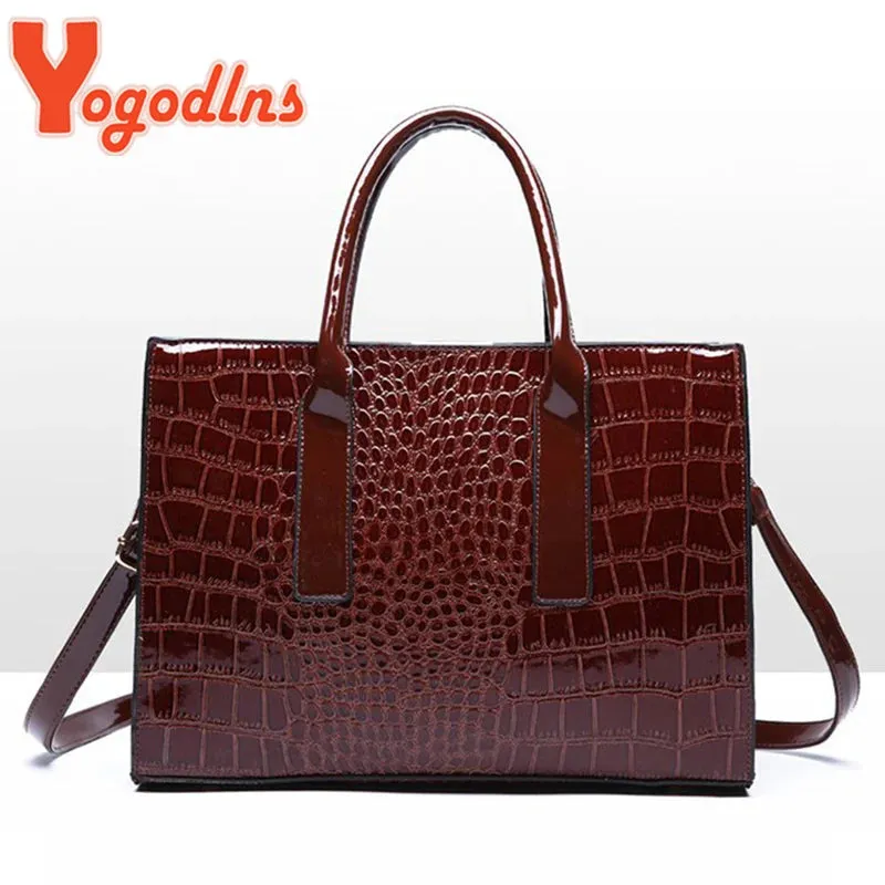 Women Handbags With Crocodile Prints: Tote Bags/Purses, Large Capacity Crossbody Bags With Adjustable Strap Top Handle, Suitable For Work Travel & Gift - Ideal Gift For Women