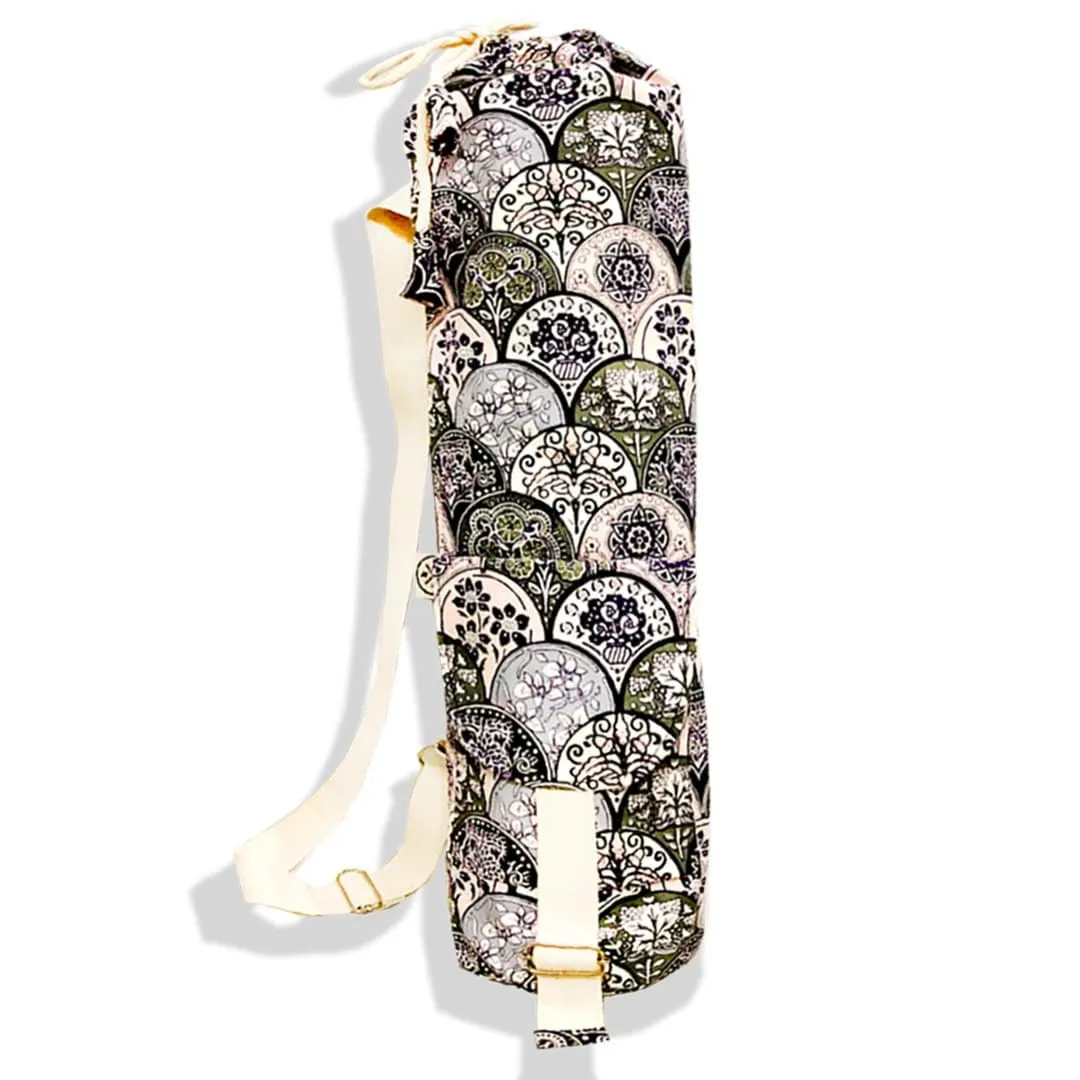 Workout Bag - Floral Print with Pocket