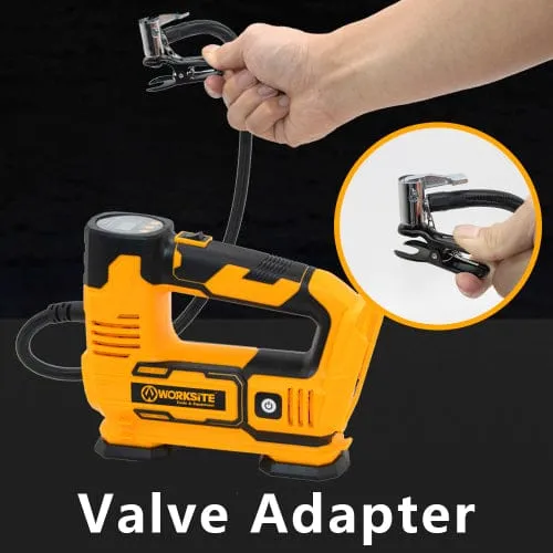 WORKSITE Tire Inflator 20V Battery Air Pump Compressor Digital 150PSI Portable Vehicle Car Bike Cordless Inflator - CAP334