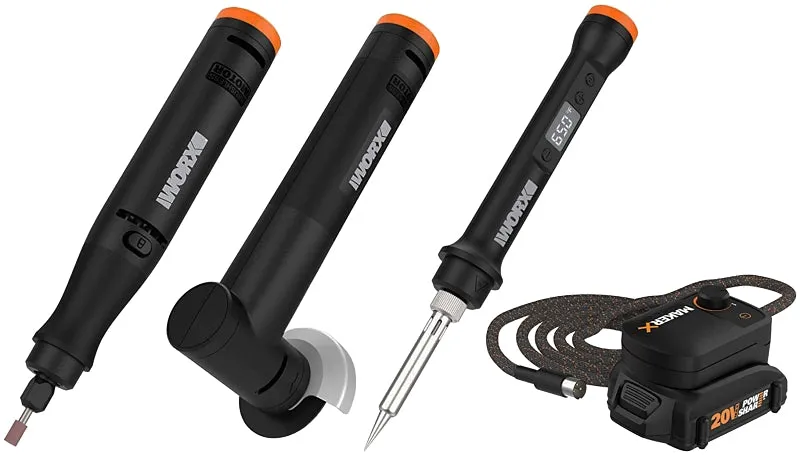 WORX MAKERX WX991L Combination Kit, Battery Included, 20 V, 3-Tool :EA: QUANTITY: 1