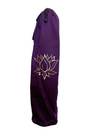 Yoga Mat Bag Purple Lotus Foil