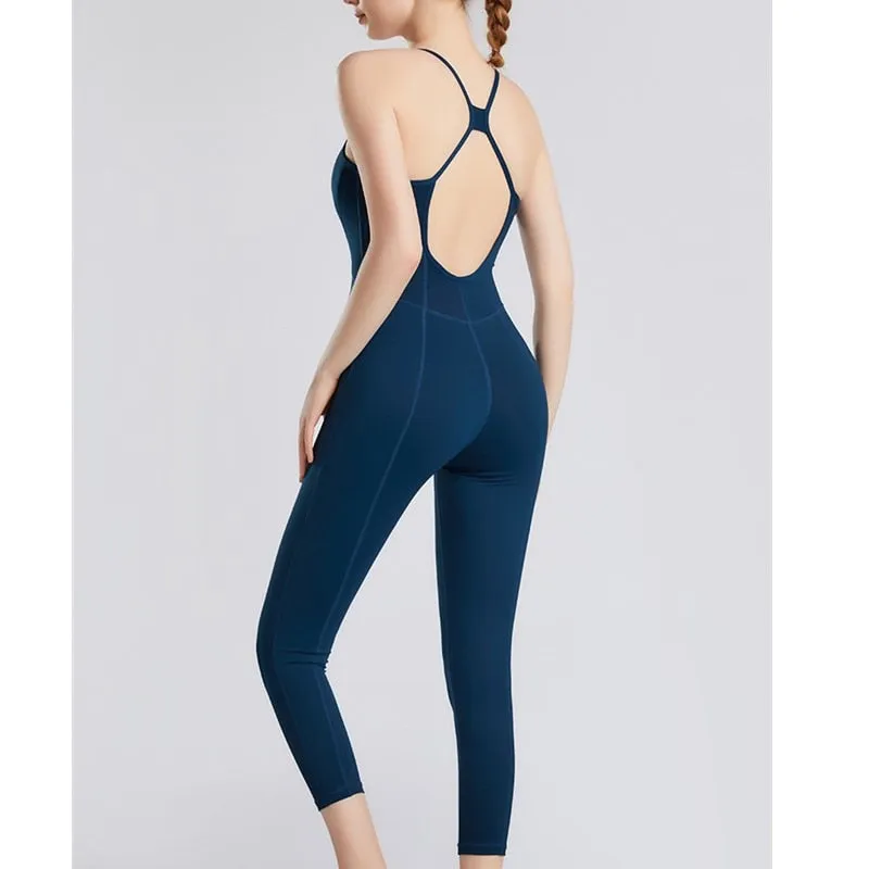 Yoga Onesie In 4 Different Colors 2 Different Styles You Choose Black Cement Gray Navy Blue Or Yellow Fitness Workout Gym Training Running Exercise Jumpsuit Catsuit Available In Small Medium Or Large