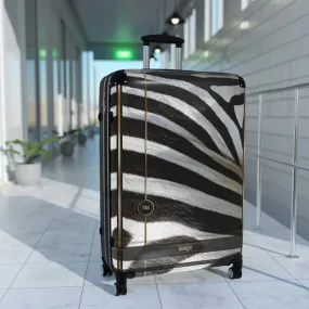 Zebra Print Suitcase Carry-on Suitcase Zebra Stripes Luggage Hard Shell Suitcase in 3 Sizes | 11222C